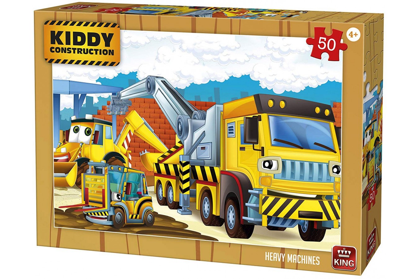 Puzzle King - Kiddy Construction, 50 piese (05458)