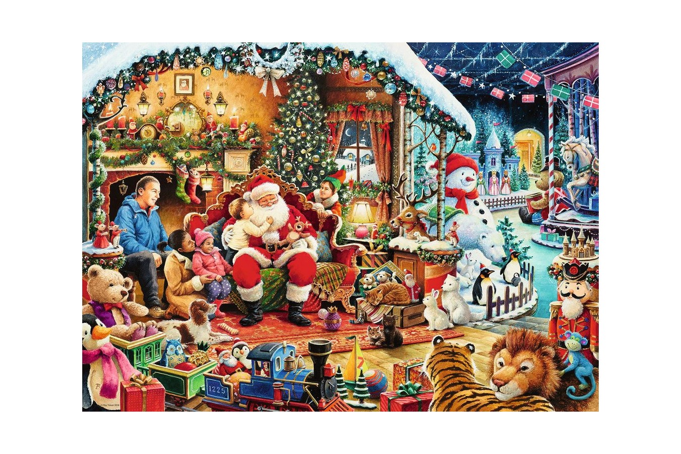 Puzzle Ravensburger - Let\'s visit Santa, 1.000 piese (15354)