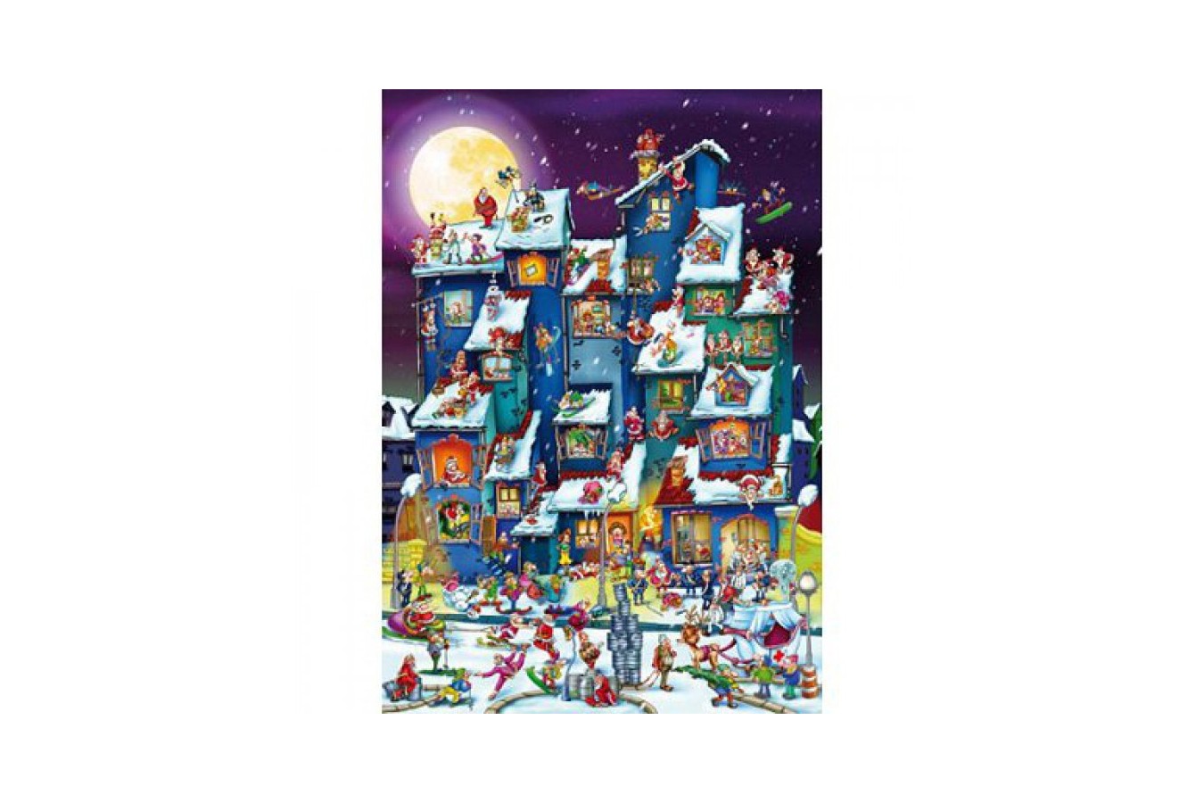 Puzzle D-Toys - Cartoon Collection: Christmas Mess, 1.000 piese (DToys-61218-CC07-(70869))