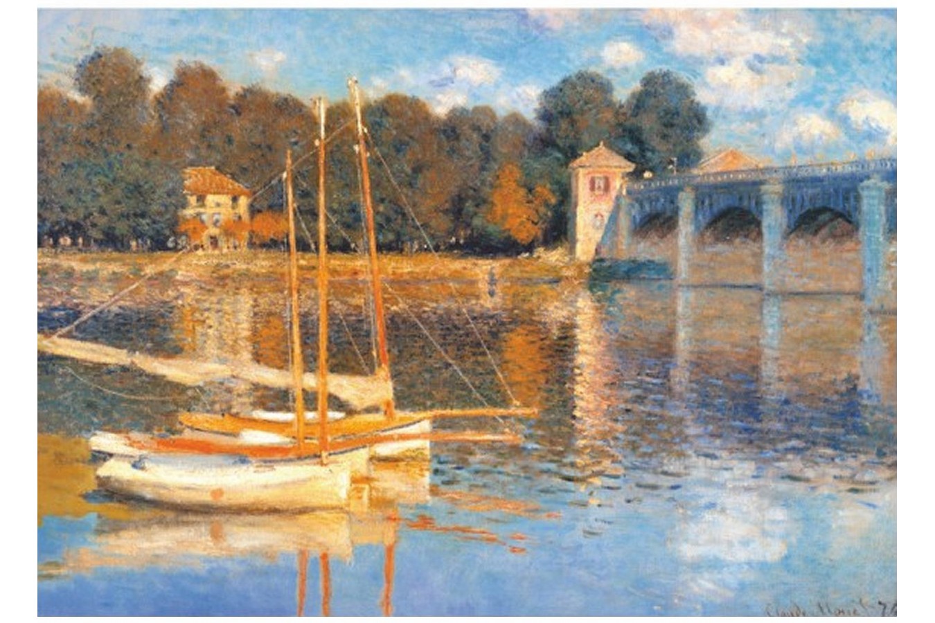 Puzzle D-Toys - Claude Monet: Bridge at Argenteuil, 1.000 piese (DToys-67548-CM03-(69672))