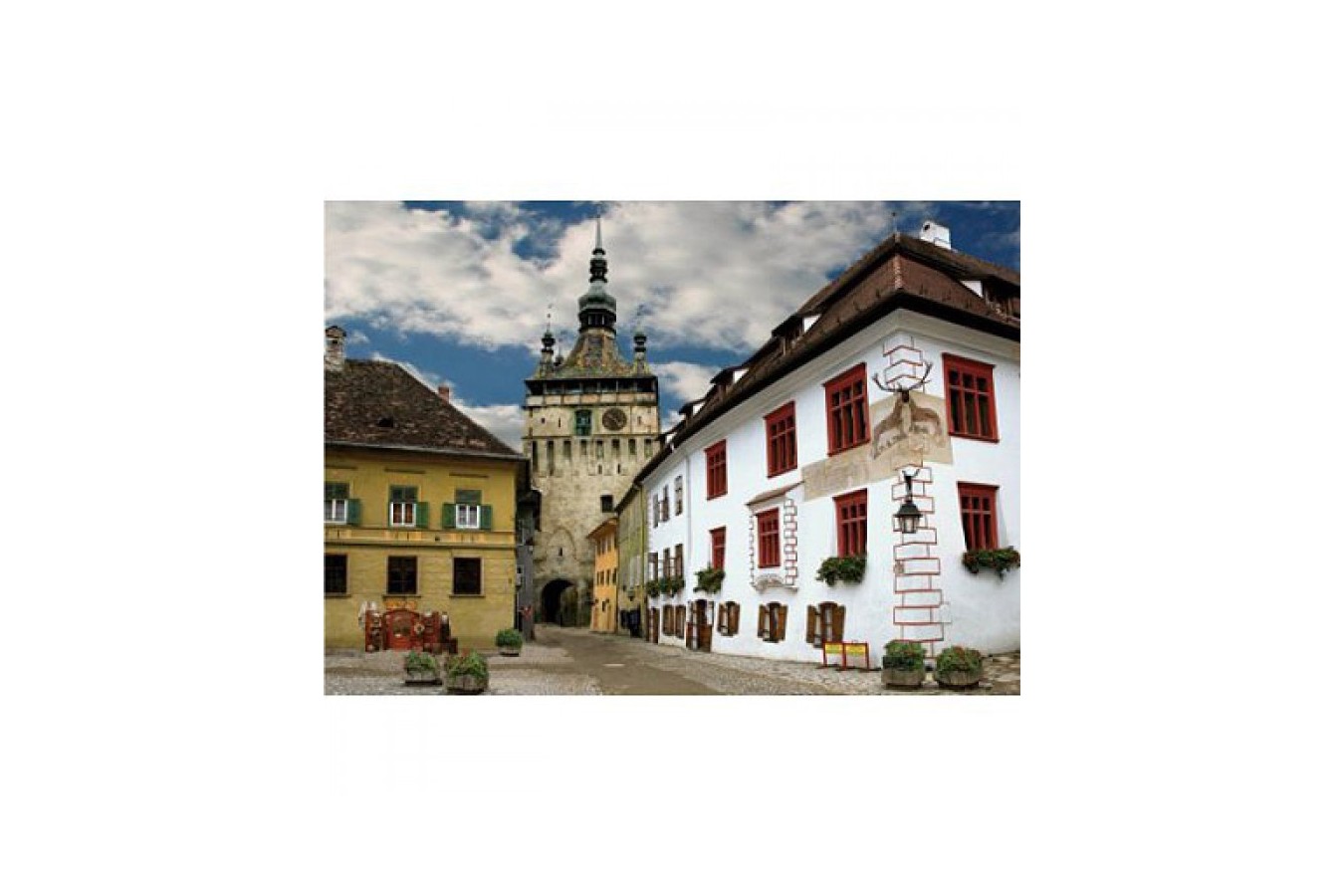 Puzzle D-Toys - Discovering Europe: Schasburg, Sighisoara, Romania, 1.000 piese (DToys-65995-DE02)