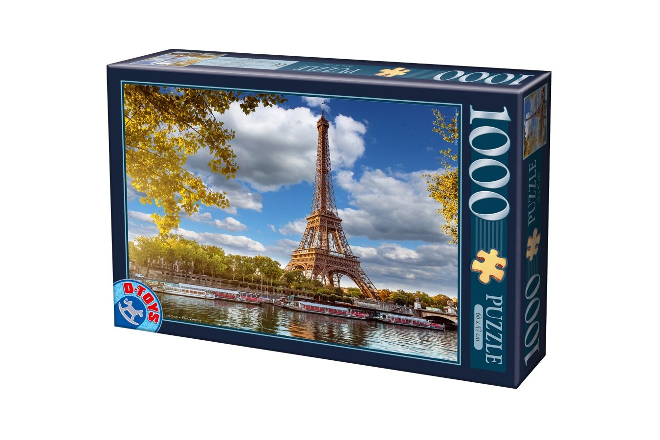 Puzzle D-Toys - Eiffel Tower, Paris, 1.000 piese (Dtoys-64288-FP12)