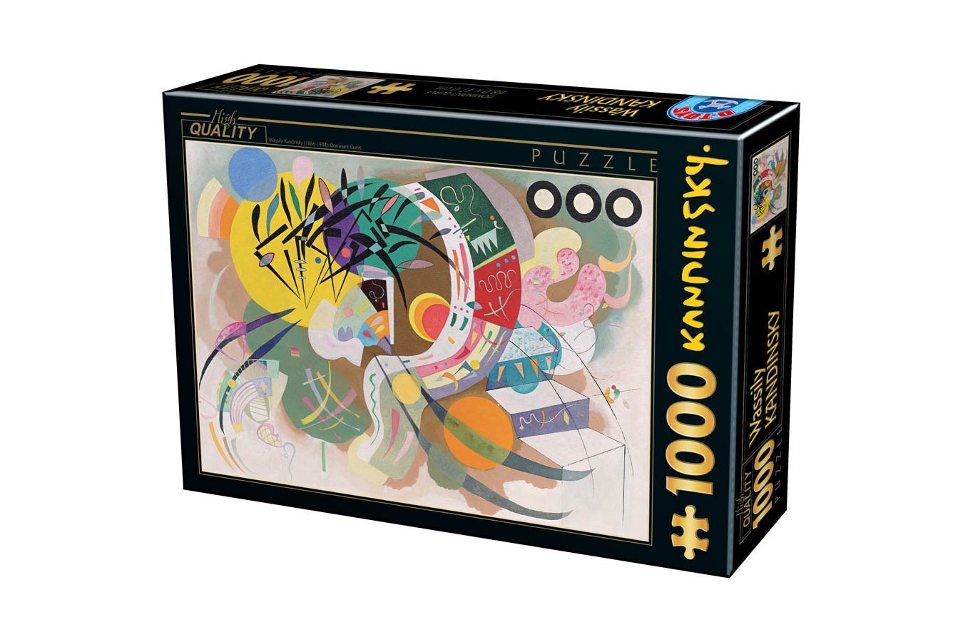 Puzzle D-Toys - Vassily Kandinsky: Dominant curve, 1.000 piese (Dtoys-75925)