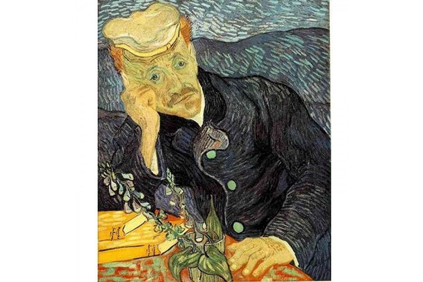 Puzzle D-Toys - Vincent Van Gogh: Portrait of Doctor Gachet, 1.000 piese (DToys-66916-VG06)