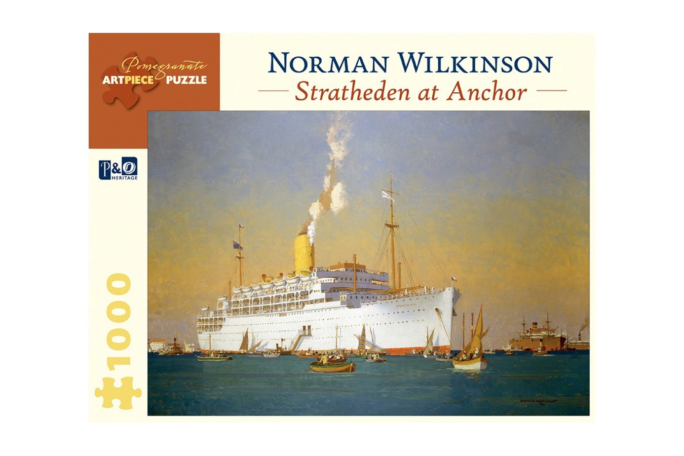 Puzzle Pomegranate - Norman Wilkinson: Stratheden at Anchor, 1.000 piese (AA842)