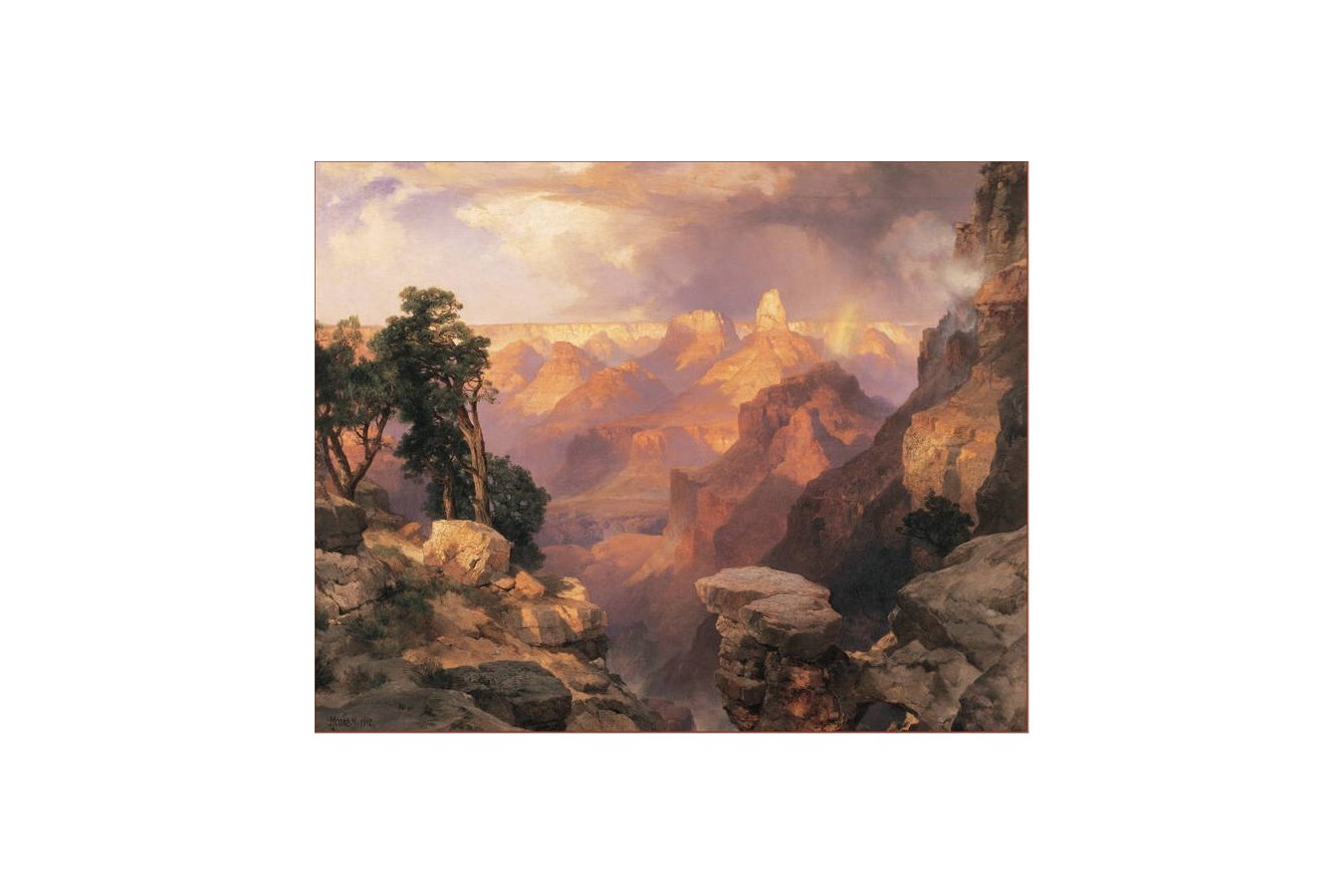 Puzzle Pomegranate - Thomas Moran: Grand Canyon with Rainbow, 1.000 piese (AA312)