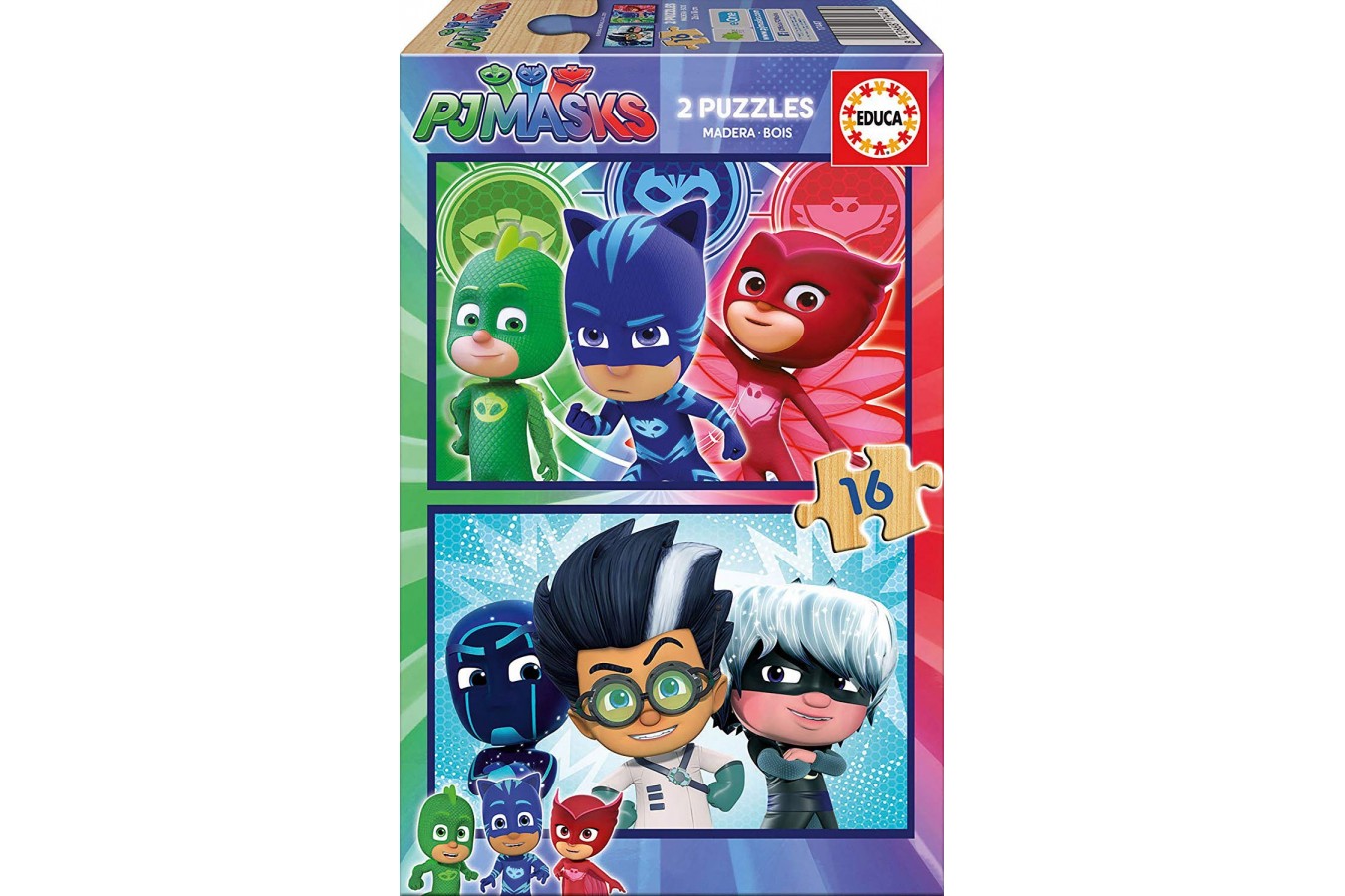 Puzzle Educa - PJ Masks, 2x16 piese (17447)