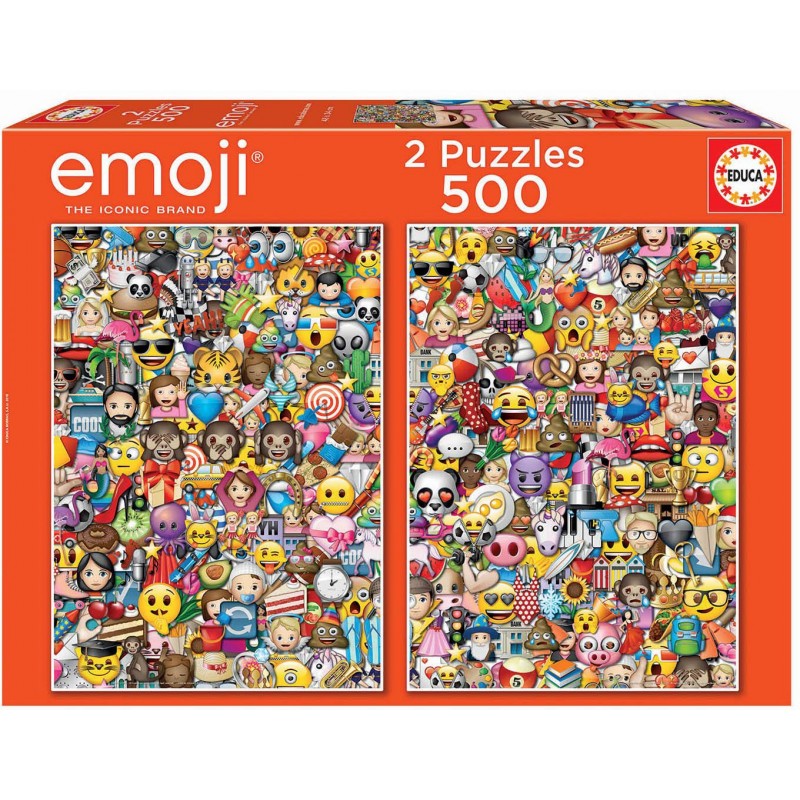 Puzzle Educa - Emoji, 2x500 piese (17992)