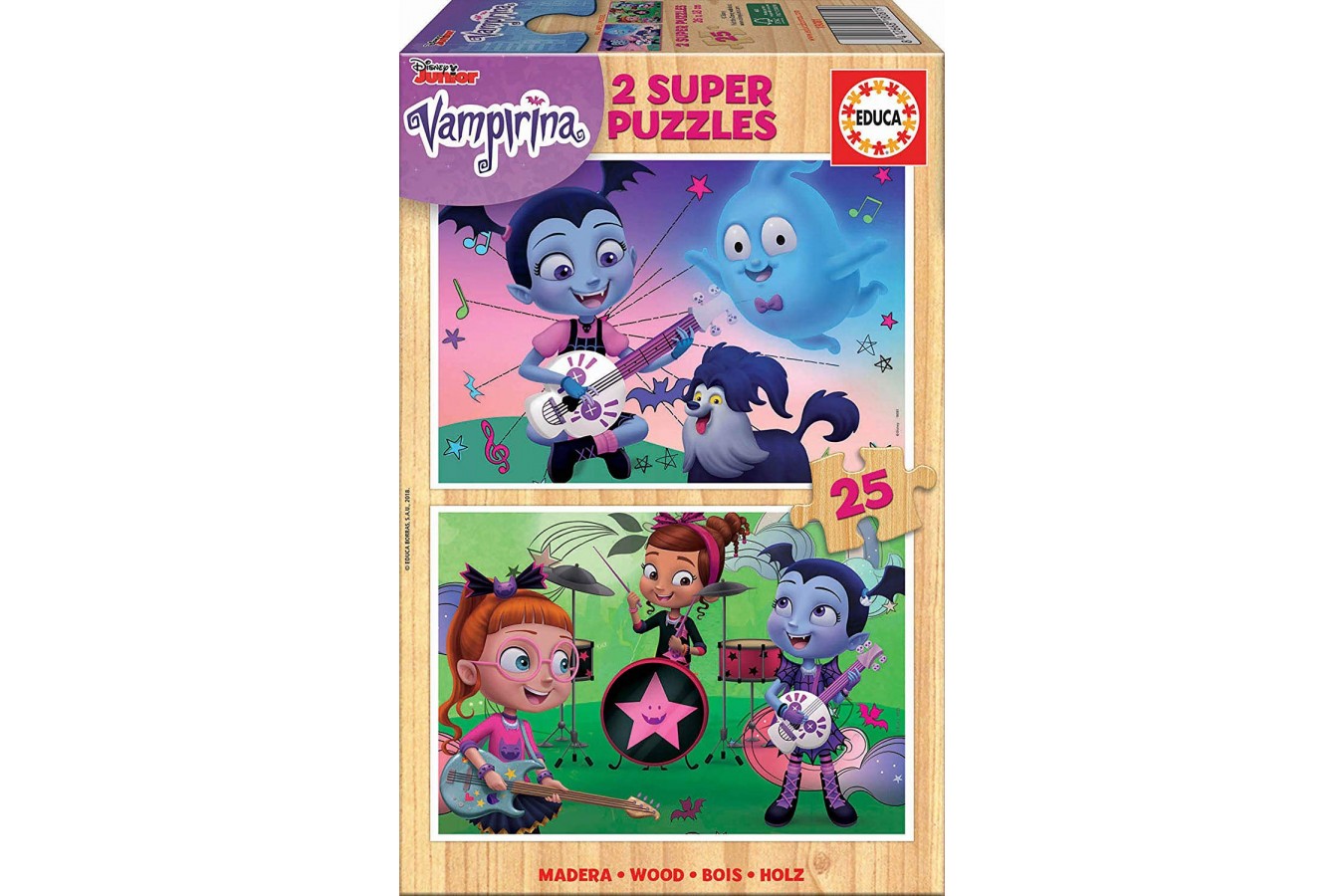 Puzzle din lemn Educa - Vampirina, 2x25 piese (18081)