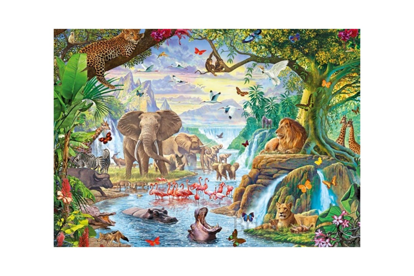 Puzzle Jumbo - Jungle Lake, 500 piese XXL (18800)