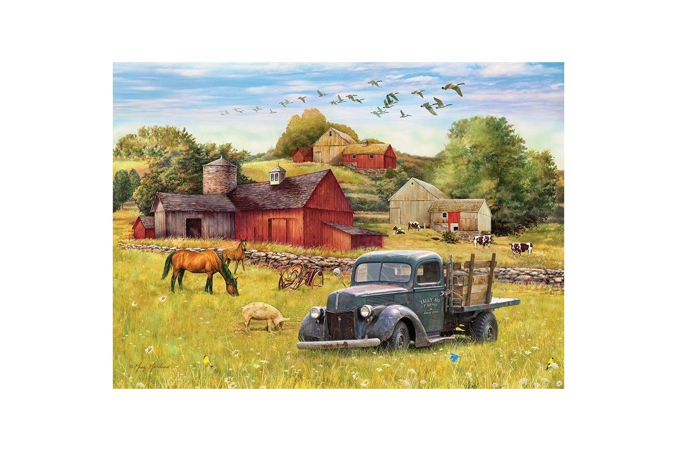 Puzzle Cobble Hill - Blue Truck Farm, 35 piese (Cobble-Hill-58890)