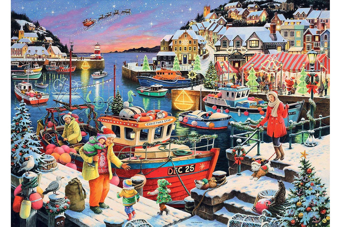 Puzzle Ravensburger - Home For Christmas, 1.000 piese (13991)