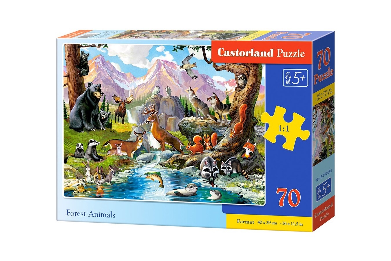 Puzzle Castorland - Forest Animals, 70 piese (070091)