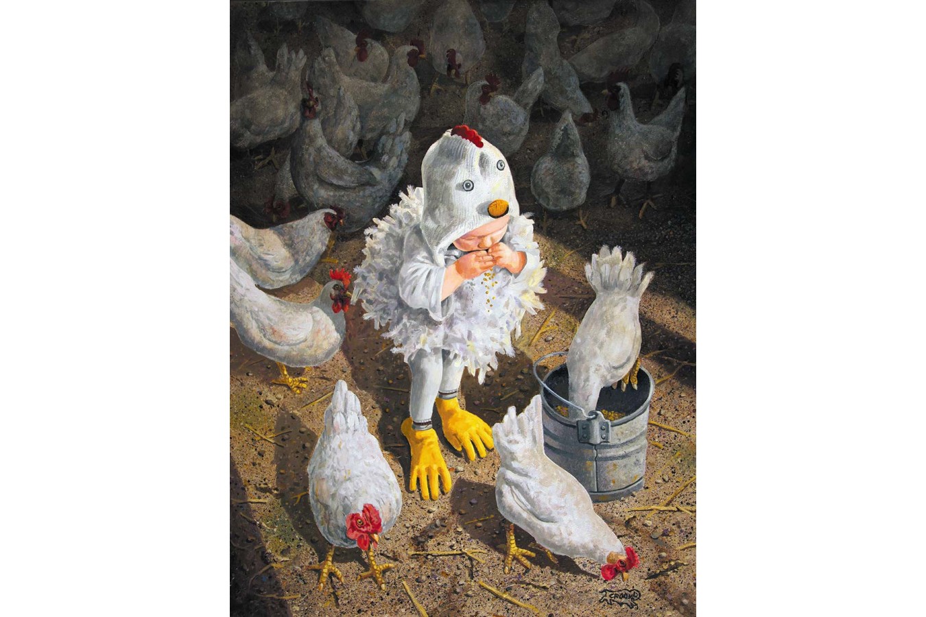 Puzzle SunsOut - New Rooster in Town, 500 piese XXL (Sunsout-36062)