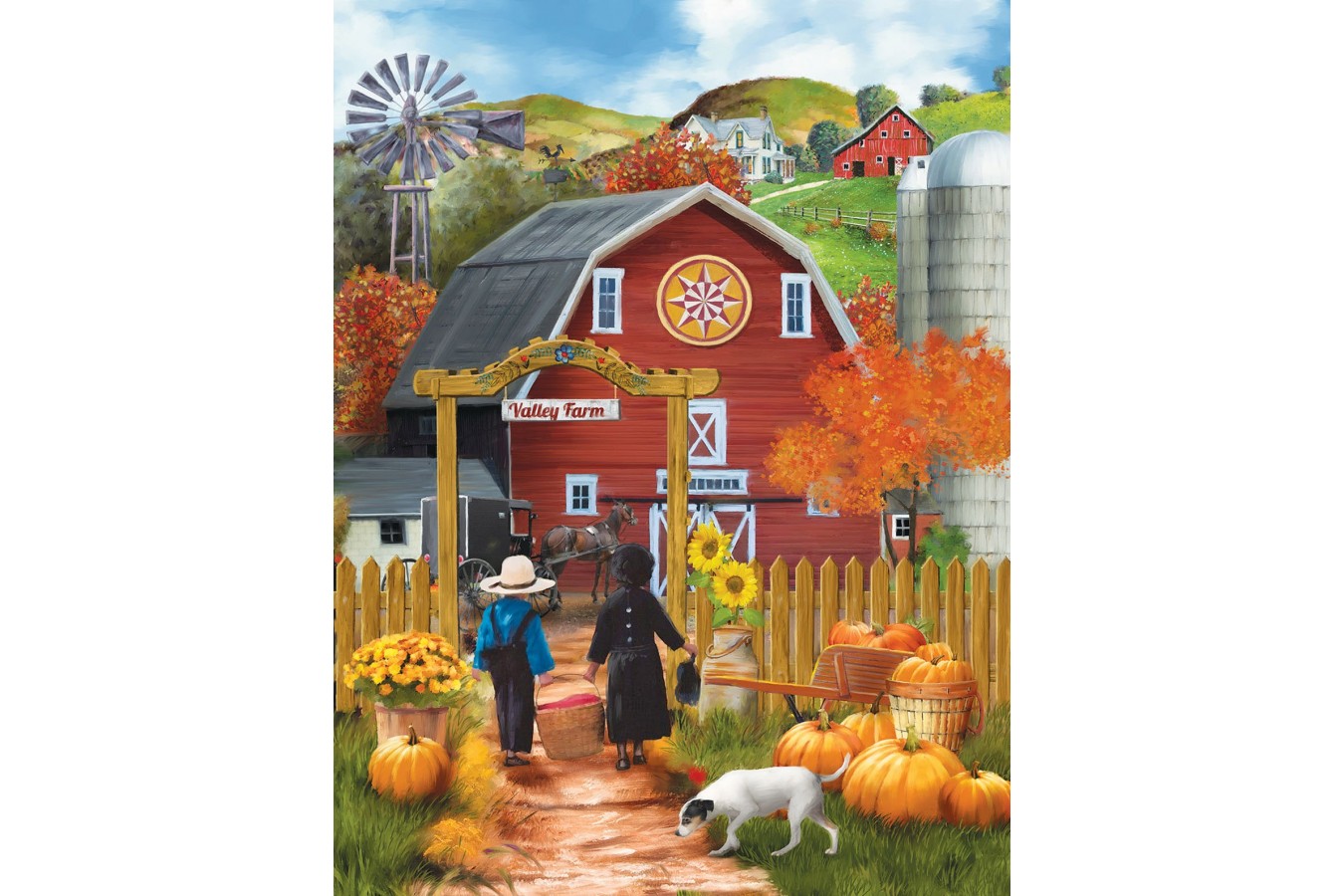 Puzzle SunsOut - Valley Farm, 500 piese XXL (Sunsout-28755)