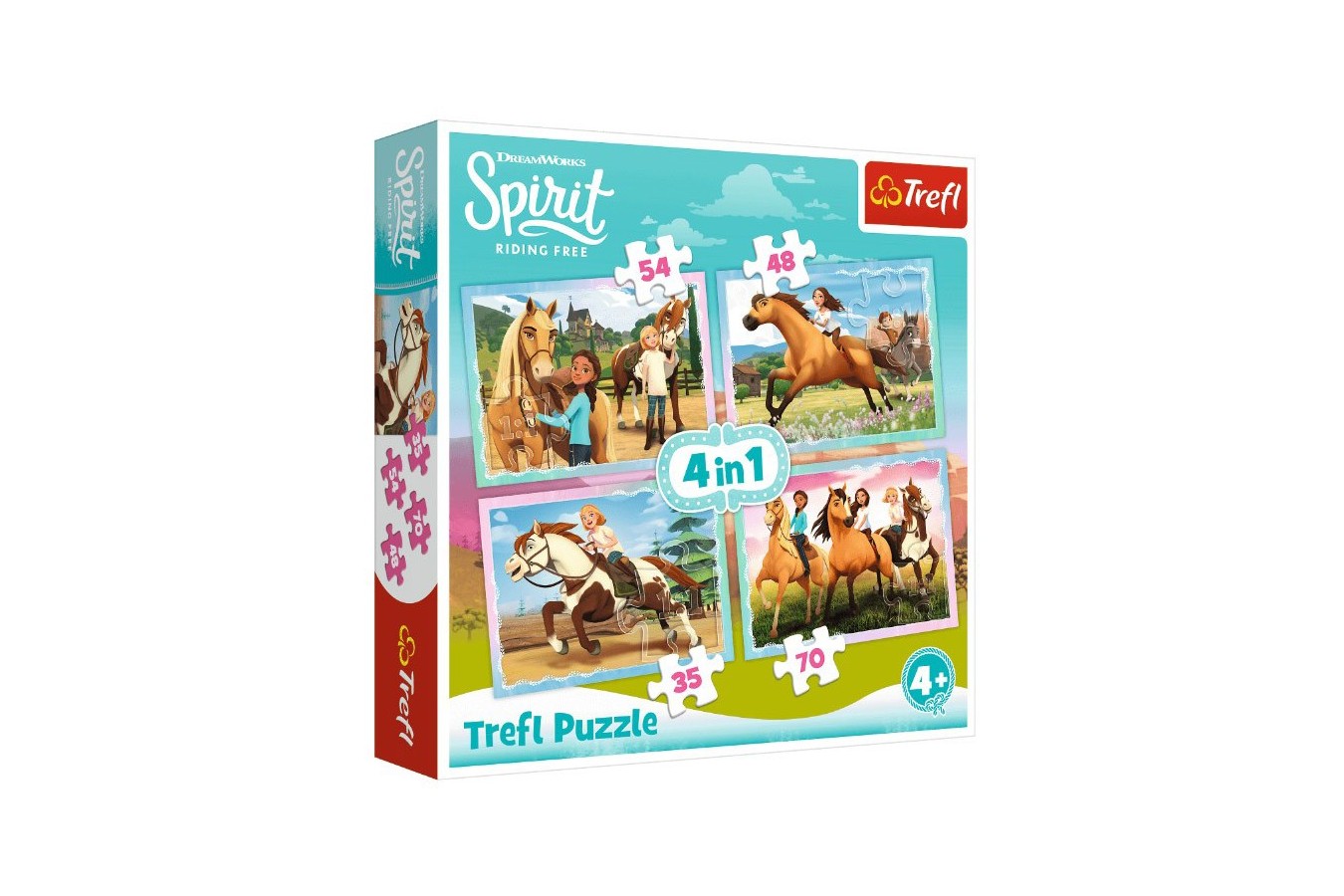 Puzzle Trefl - Dreamworks - Spirit Riding Free, 35/48/54/70 piese (34334)