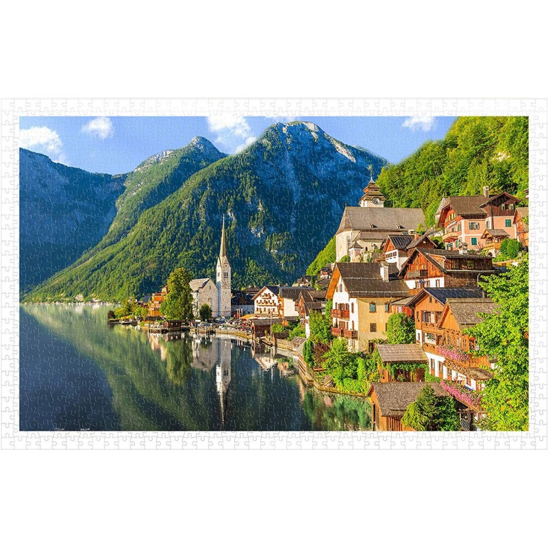 Puzzle din plastic Pintoo - Lakeside Village of Hallstatt, Austria, 1.000 piese (H1785)