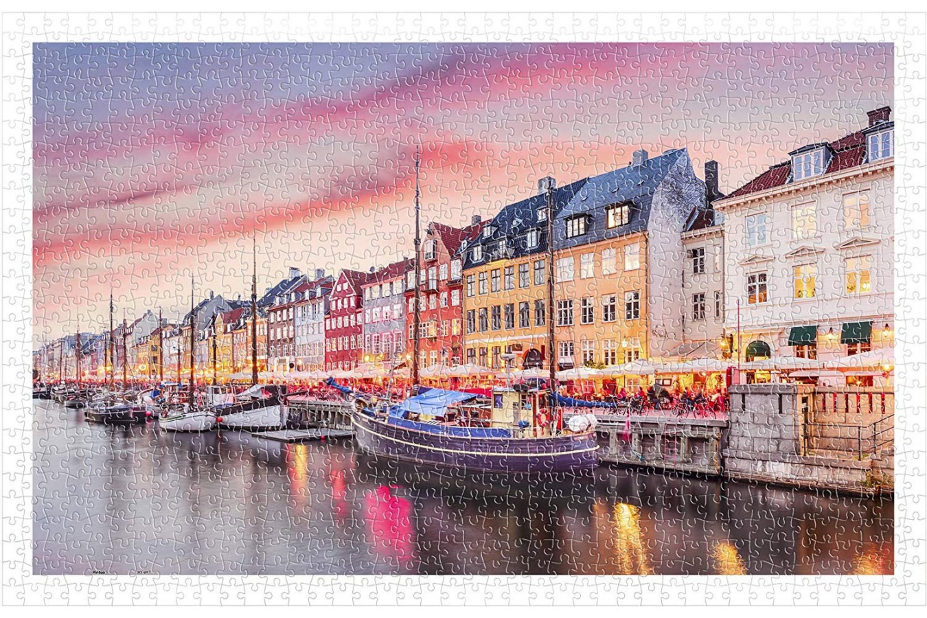 Puzzle din plastic Pintoo - Nyhavn Canal in Copenhagen, Denmark, 1.000 piese (H2010)
