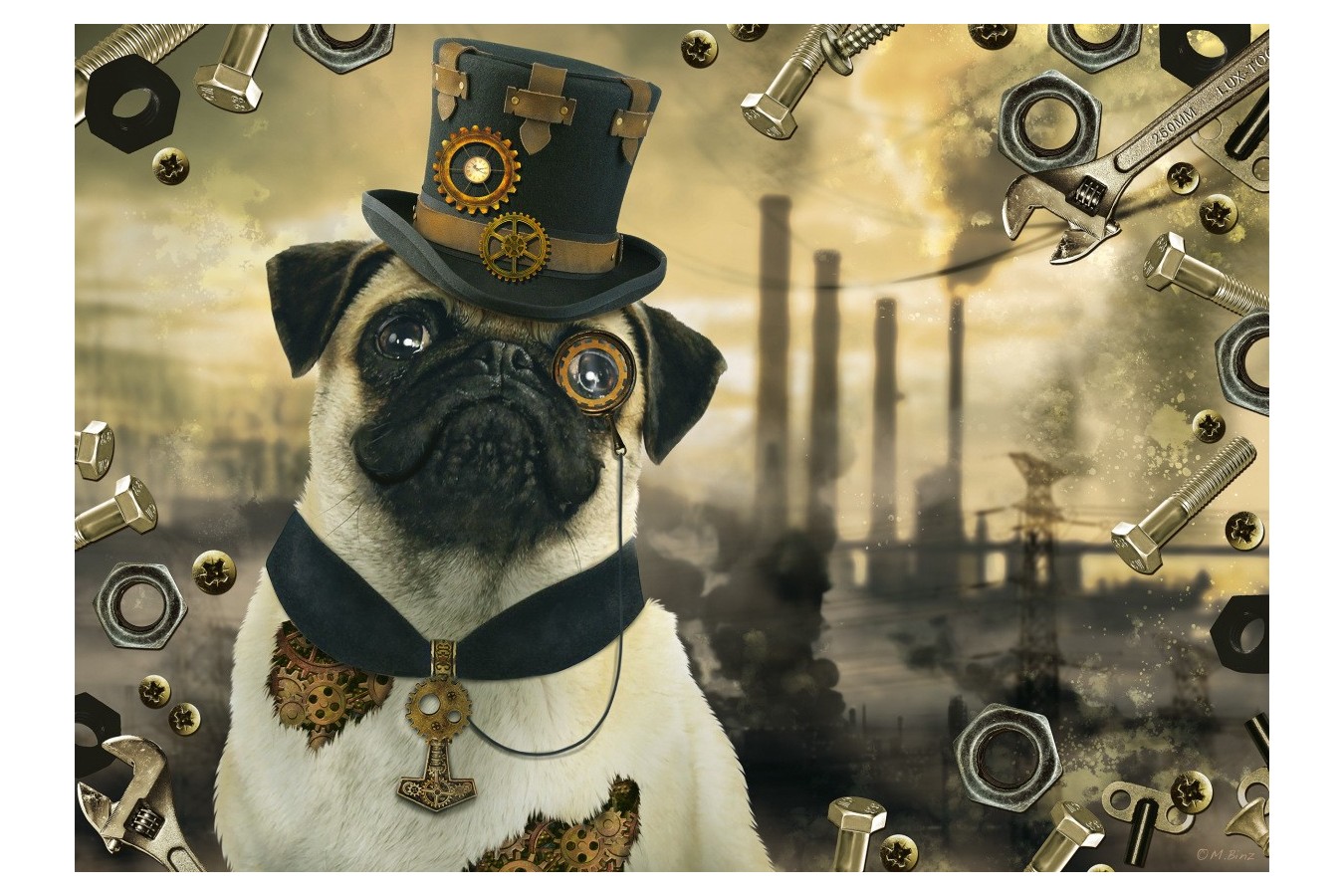 Puzzle Schmidt - Markus Binz: Steampunk Dog, 1.000 piese (59645)