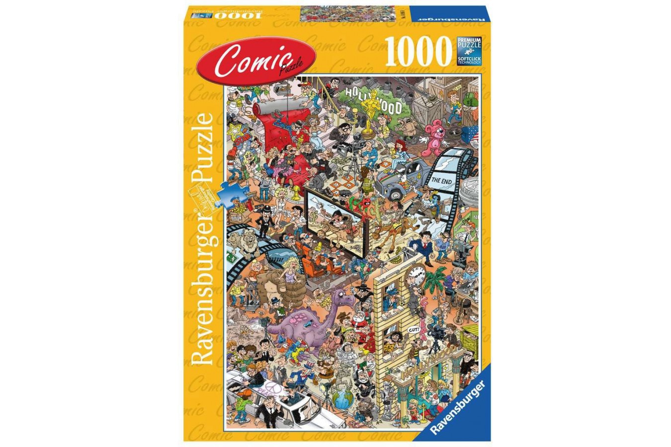Puzzle Ravensburger - Comic Puzzle - Hollywood, 1.000 piese (14985)