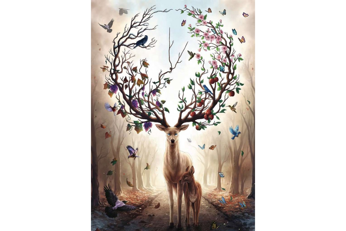 Puzzle Ravensburger - Fantastic Deer, 1.000 piese (15018)