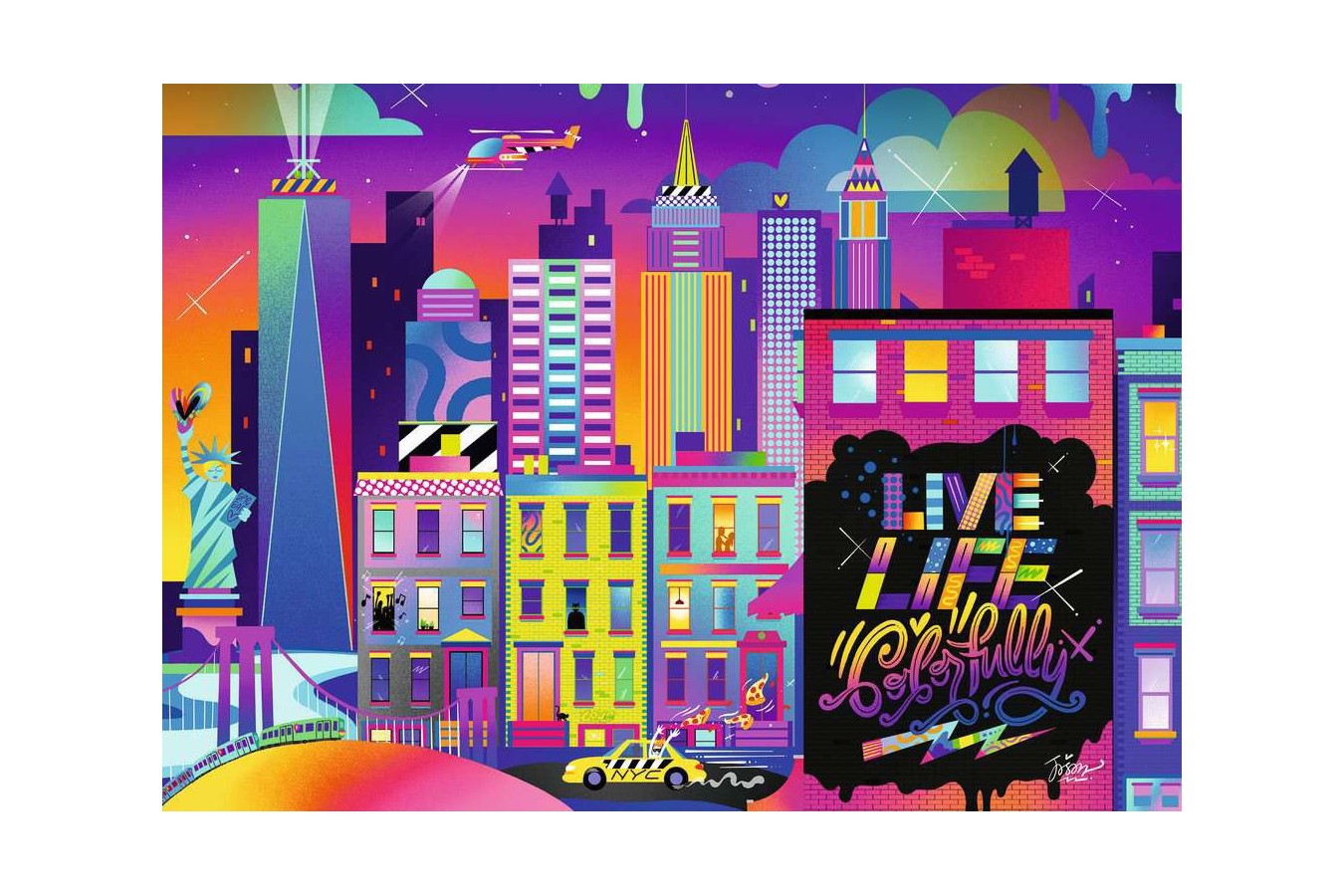 Puzzle Ravensburger - Live Life Colorfully, NYC, 1.000 piese (16454)