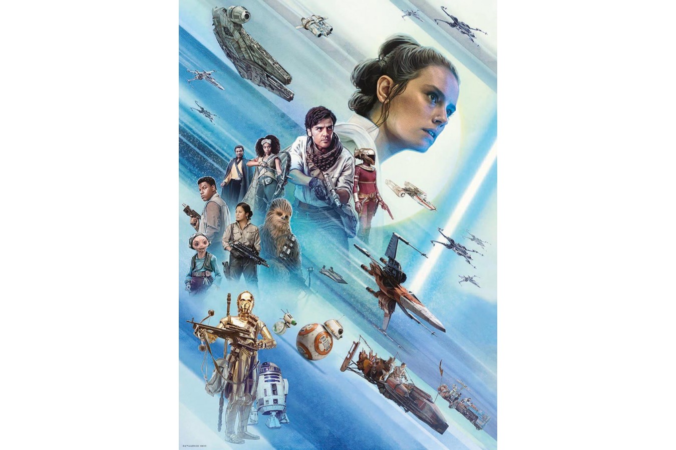 Puzzle Educa - Star Wars Episode IX, 2x500 piese, include lipici (18361)