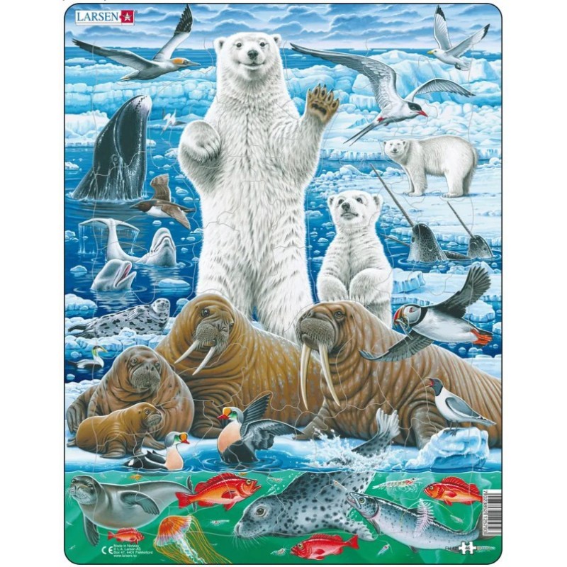 Puzzle Larsen - Polar Bear & Walrus, 46 piese (FH42)