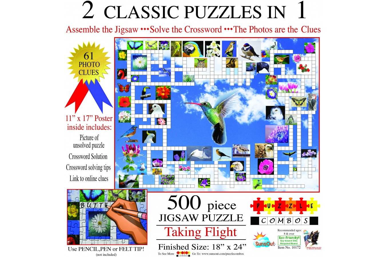 Puzzle SunsOut - Irv Brechner: Puzzle Combo: Taking Flight, 500 piese (Sunsout-10172)