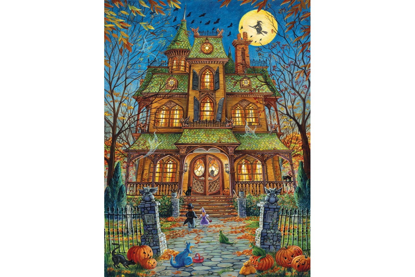 Puzzle SunsOut - Randal Spangler: The Trick or Treat House, 1.000 piese (Sunsout-15515)