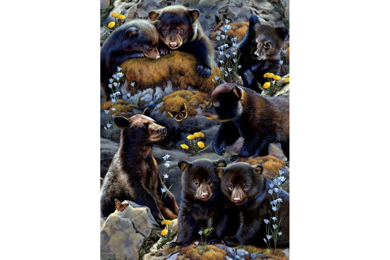Puzzle SunsOut - Karen and Rebecca Latham: Bear Cubs, 500 piese (Sunsout-56452)