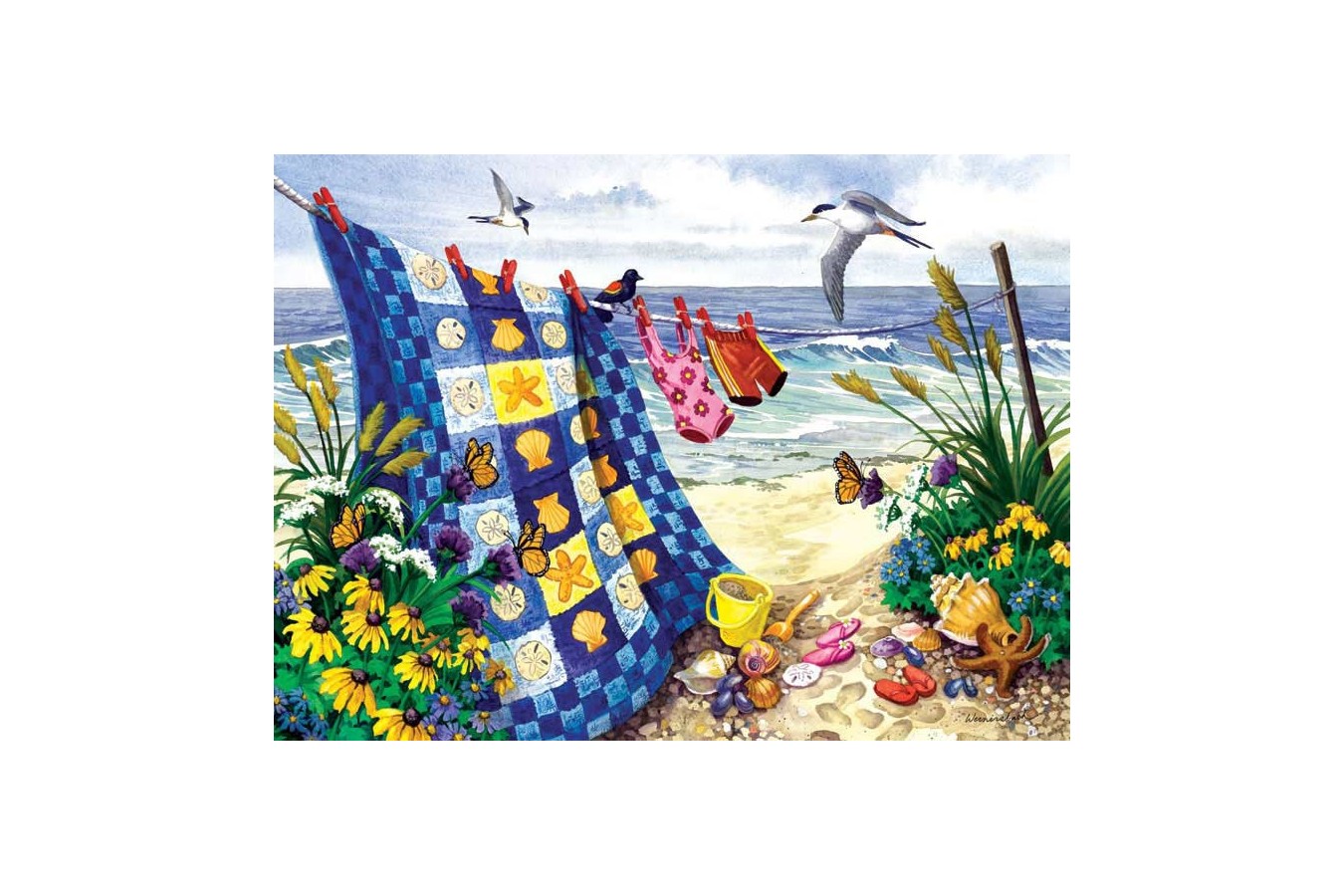 Puzzle SunsOut - Nancy Wernersbach: Seaside Summer, 500 piese (Sunsout-62956)