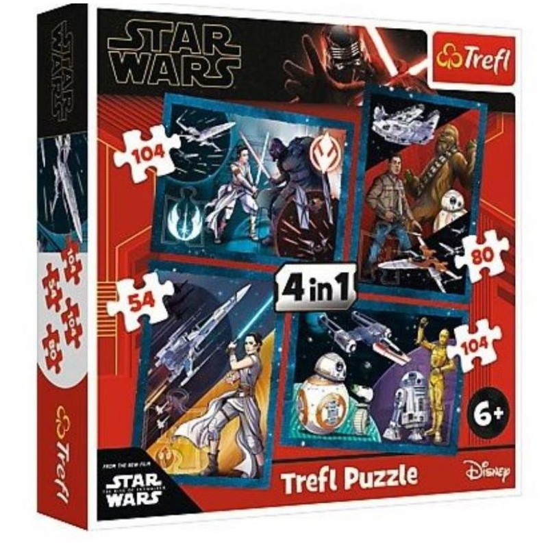 Puzzle Trefl - Star Wars, 54/80/104/104 piese (34326)