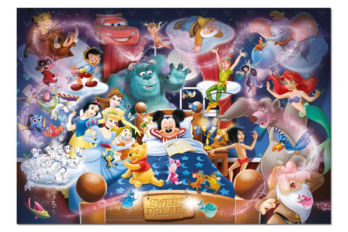 Puzzle Educa - Disney Family: Mickey\'s Dream, 1000 piese, include lipici puzzle (15190)