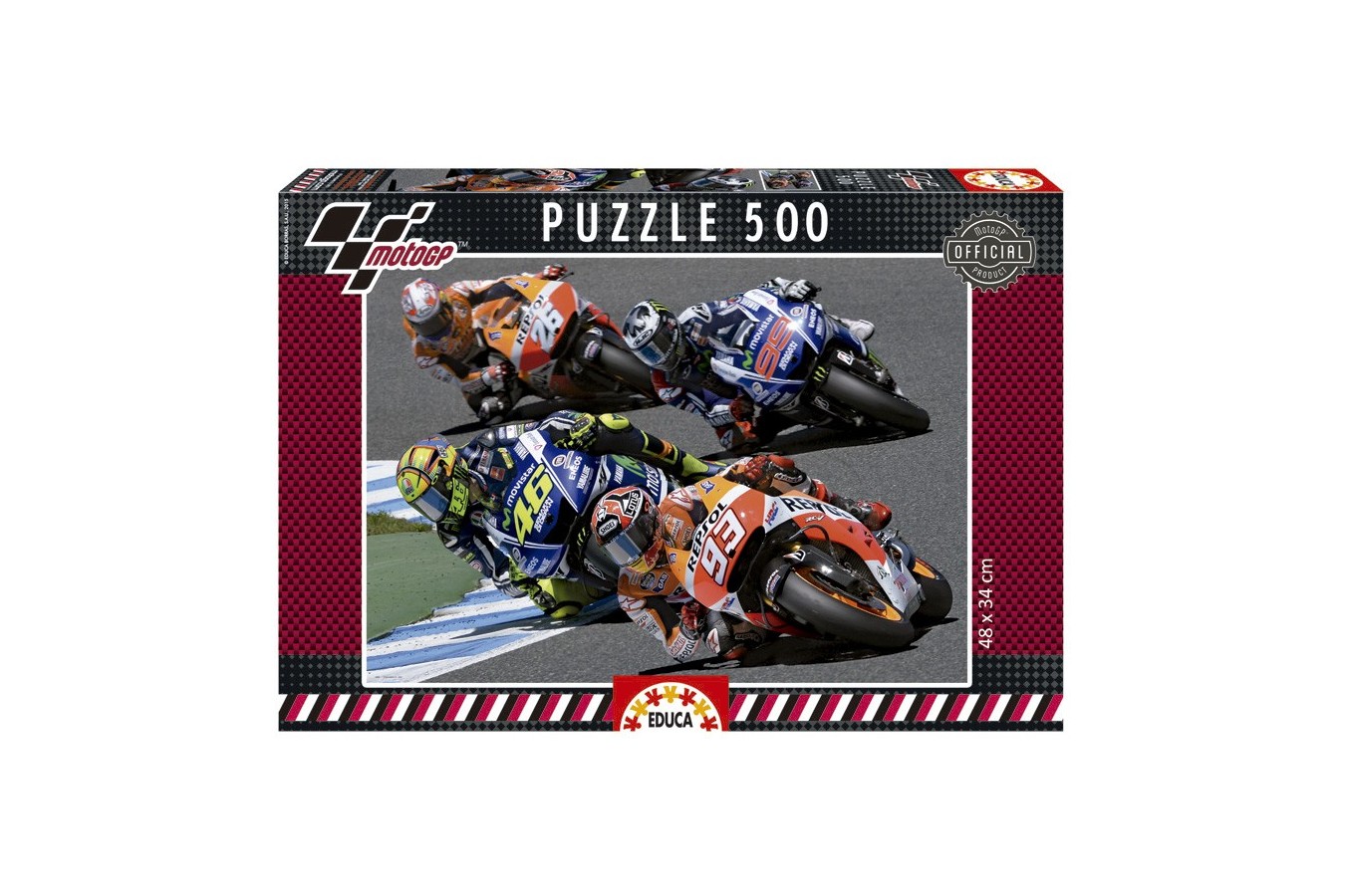 Puzzle Educa - MotoGP 2014-15, 500 piese, include lipici puzzle (16326)