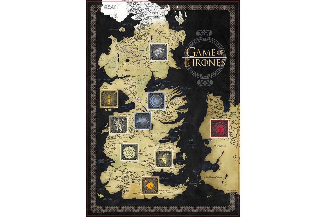 Puzzle Educa - Game of Thrones, 1000 piese, include lipici puzzle (17113)