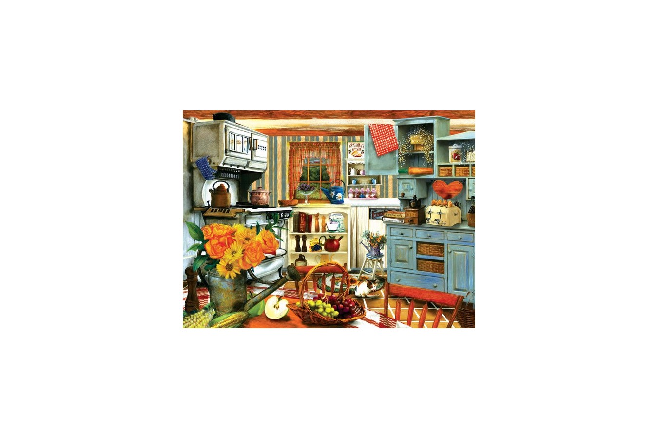 Puzzle Sunsout - Tom Wood: Grandma\'s Country Kitchen, 1.000 piese (28851)
