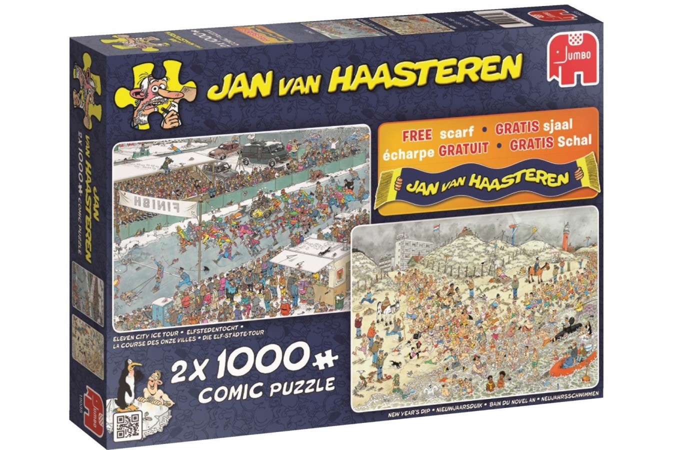 Puzzle Jumbo - Jan Van Haasteren: Jan van Haasteren, 2x1.000 piese (19035)