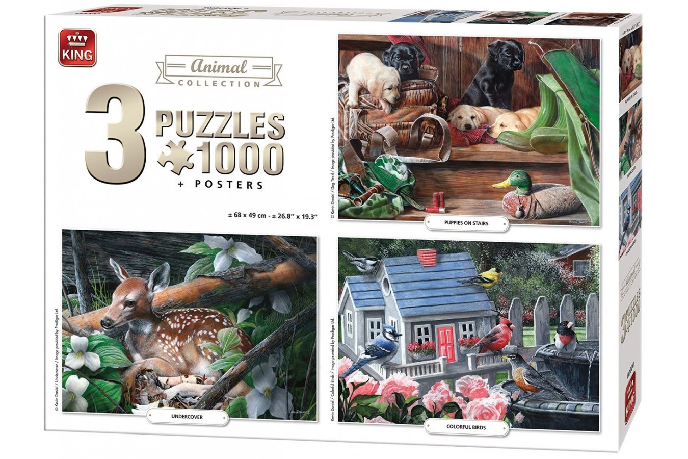 Puzzle King - Animals Collection, 3x1.000 piese (05206)