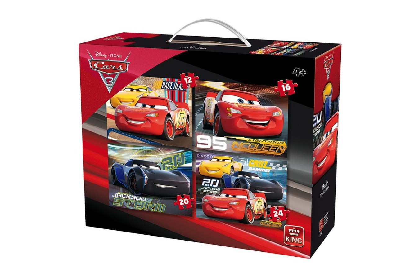 Puzzle King - Cars 3, 12/16/20/24 piese (05504)