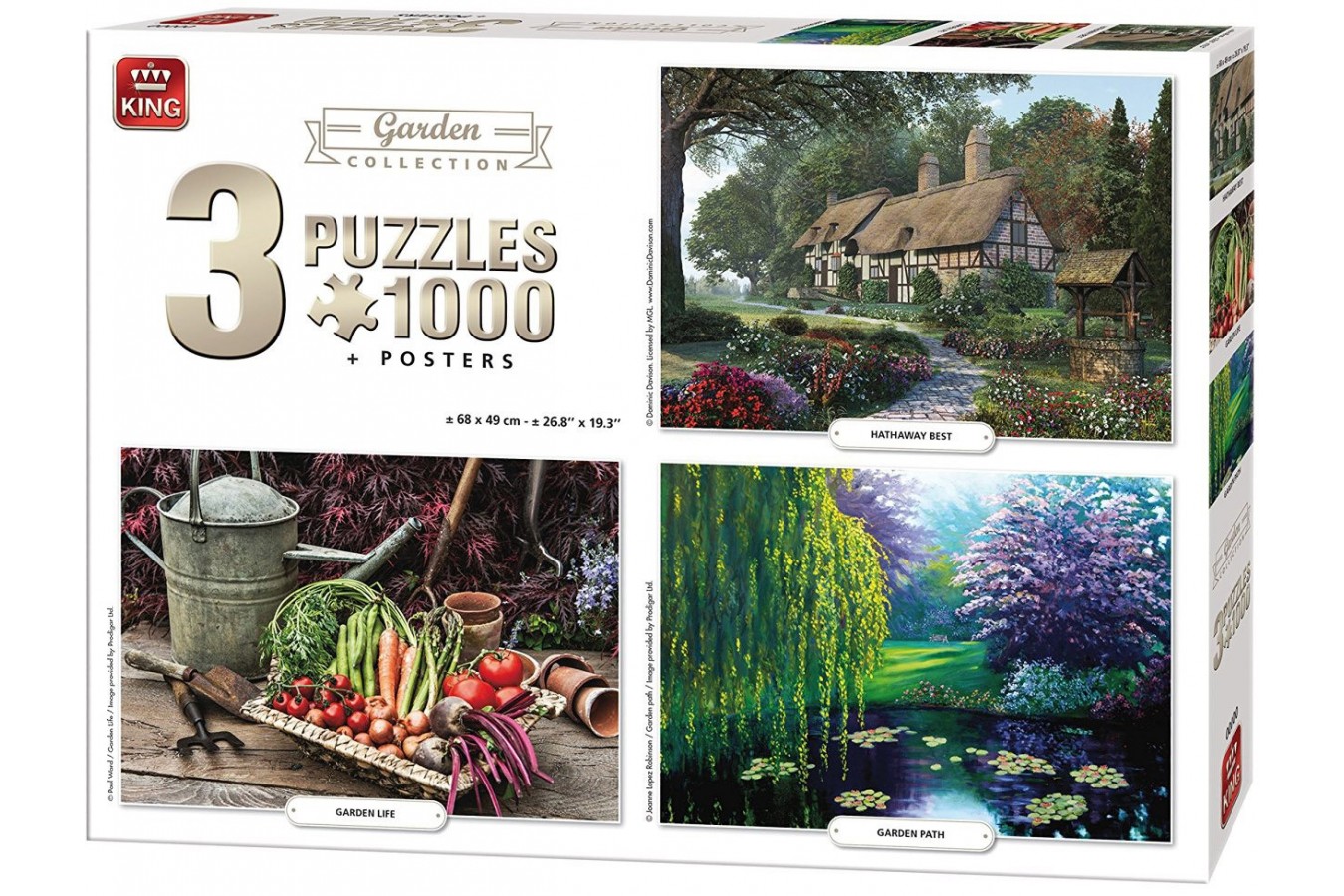 Puzzle King - Garden Collection, 3x1.000 piese (05207)