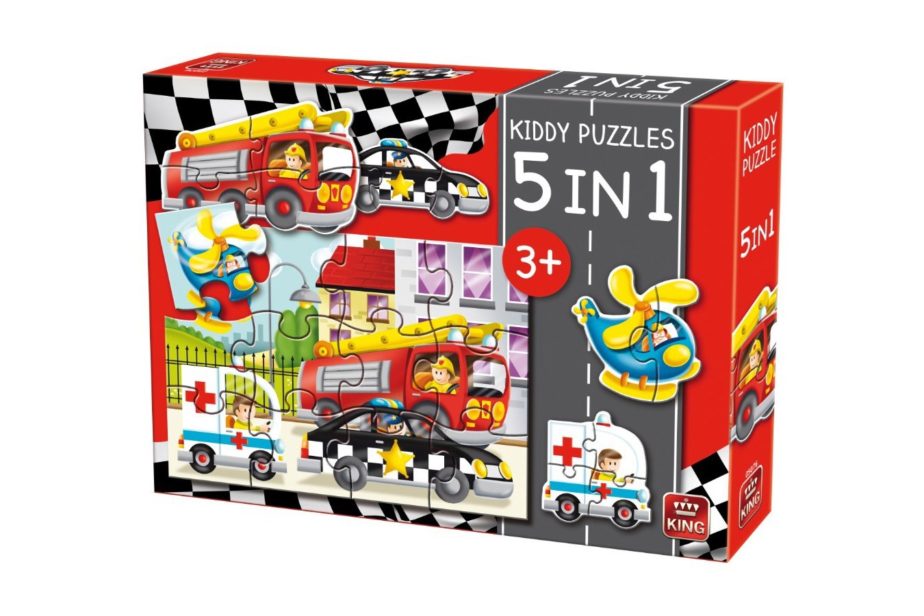 Puzzle King - Kiddy Puzzles, 3/4/12 piese (05076)