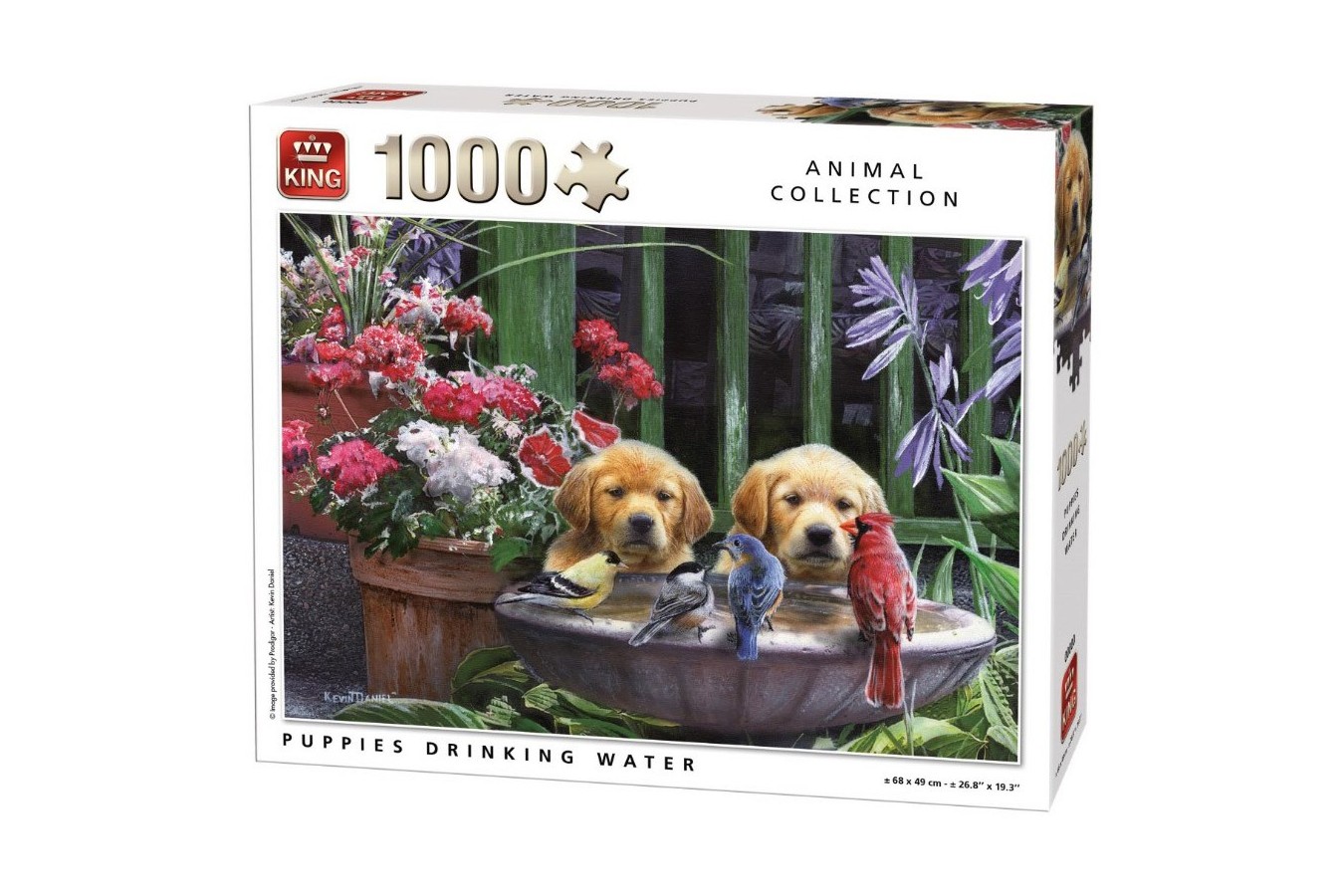 Puzzle King - Puppies drinking Water, 1.000 piese (05668)