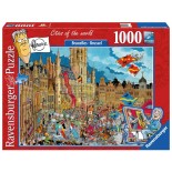 Puzzle Ravensburger - Brussel -Bruxelles, 1000 Piese (19895)