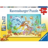 Puzzle Ravensburger -Diving, 2X12 Piese (07603)