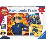 Puzzle Ravensburger -Fireman Sam, 3X49 Piese (09386)