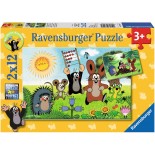 Puzzle Ravensburger - Learning with the Mole , 2X12 Piese (07558)