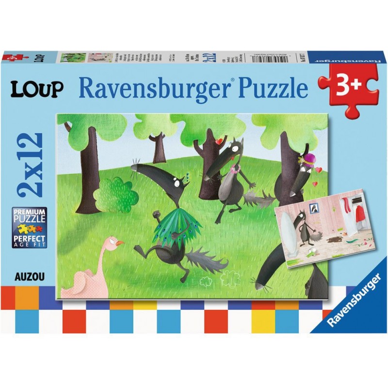 Puzzle Ravensburger - Loup, 2X12...
