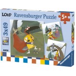 Puzzle Ravensburger - Loup, 3X49 Piese (08057)
