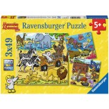 Puzzle Ravensburger - Mauseschlau and Barenstark, 3X49 Piese (08042)